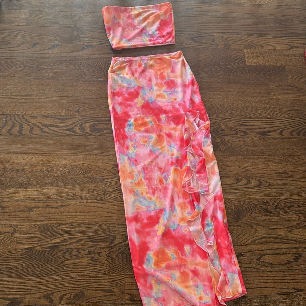 Princess Polly Pink and Orange Skirt Set